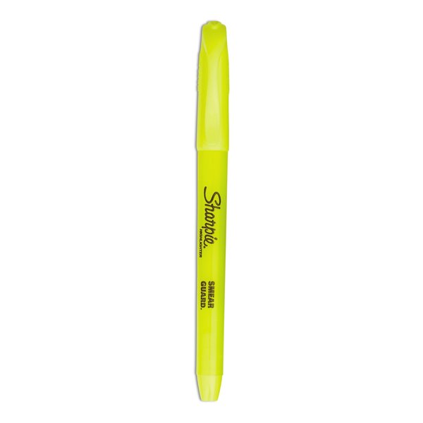 Sharpie Pocket Style Highlighters, Chisel Tip, Yellow Ink/Barrel, PK12 27025